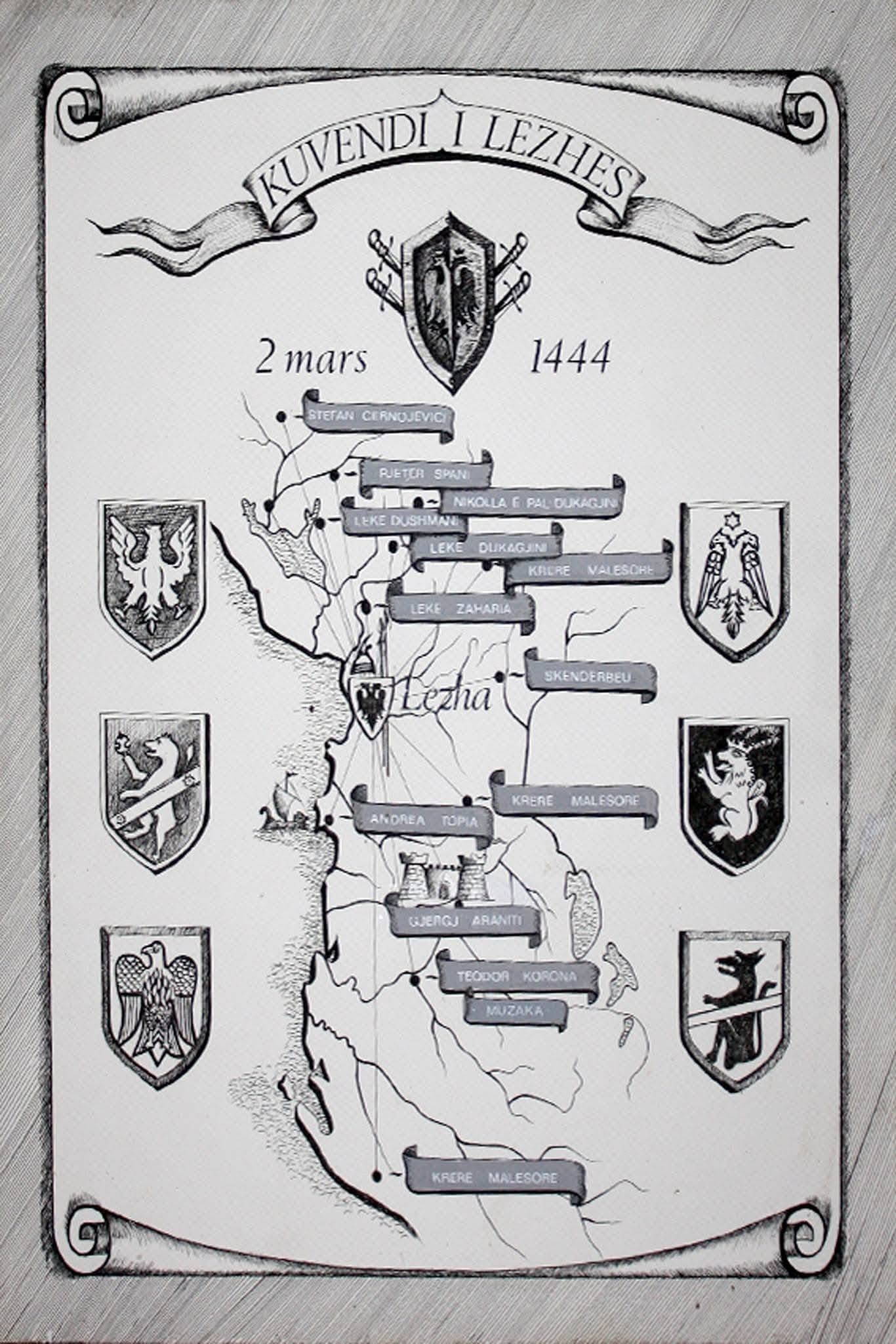 Alliance Map — Assembly of Lezhë, 2 March 1444