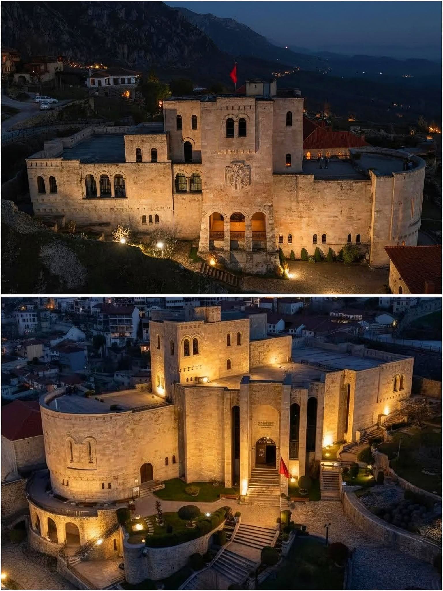 Muzeu Historik Kombëtar Gjergj Kastrioti Skënderbeu — natën, Krujë